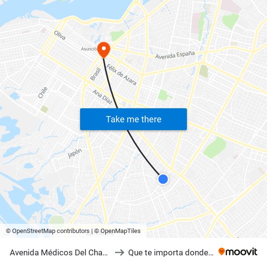 Avenida Médicos Del Chaco, 777 to Que te importa donde estoy map