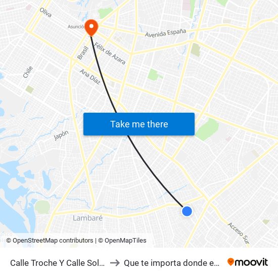 Calle Troche Y Calle Solano to Que te importa donde estoy map