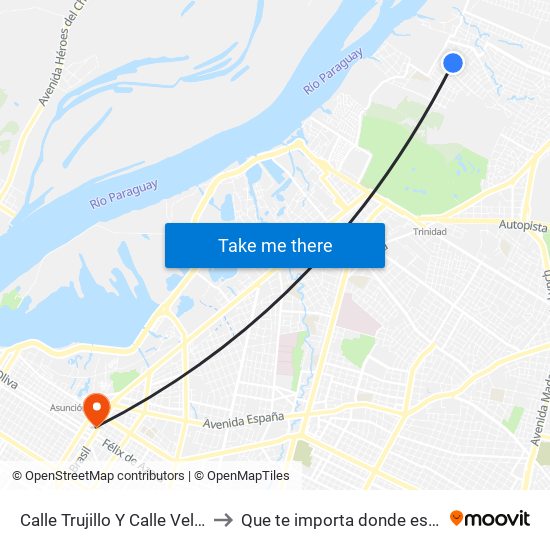 Calle Trujillo Y Calle Velilla to Que te importa donde estoy map
