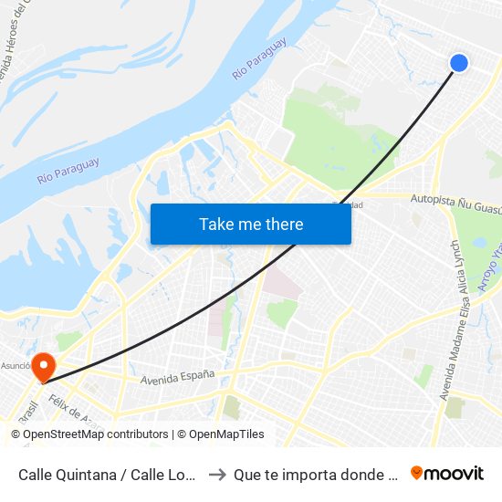 Calle Quintana / Calle Los Ríos to Que te importa donde estoy map