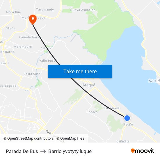 Parada De Bus to Barrio yvotyty luque map