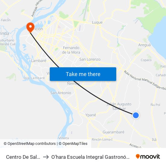 Centro De Salud to O'hara Escuela Integral Gastronómica map