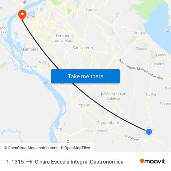 1, 1315 to O'hara Escuela Integral Gastronómica map