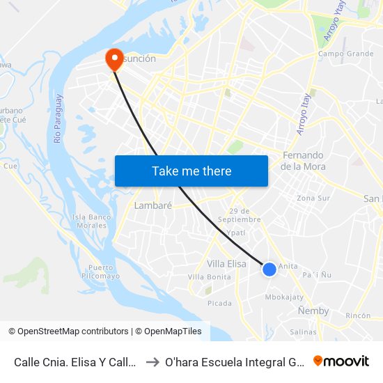 Calle Cnia. Elisa Y Calle Melgarejo to O'hara Escuela Integral Gastronómica map