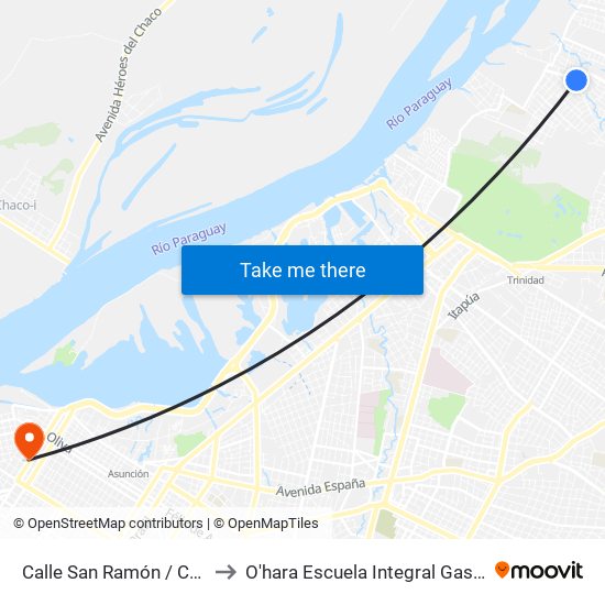Calle San Ramón / Calle Baéz to O'hara Escuela Integral Gastronómica map
