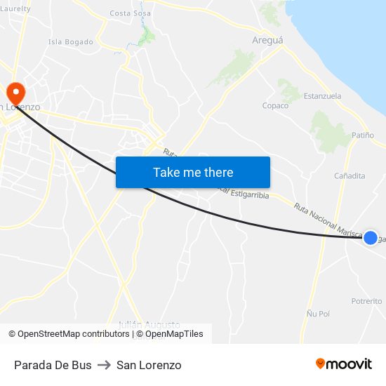 Parada De Bus to San Lorenzo map