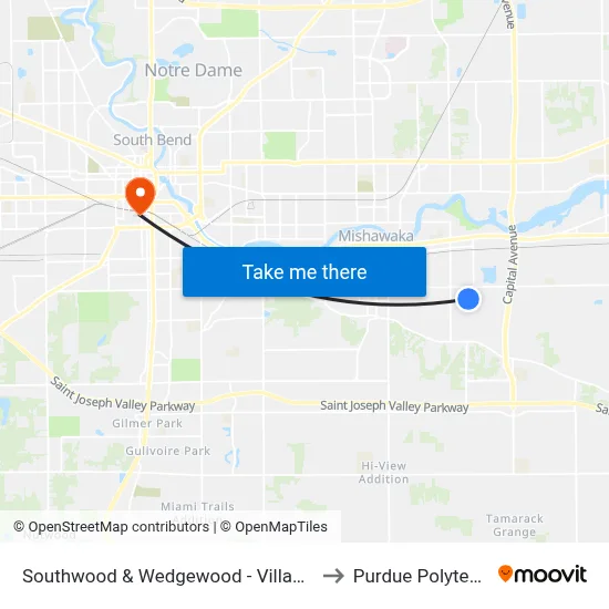Southwood & Wedgewood - Village Green to Purdue Polytechnic map