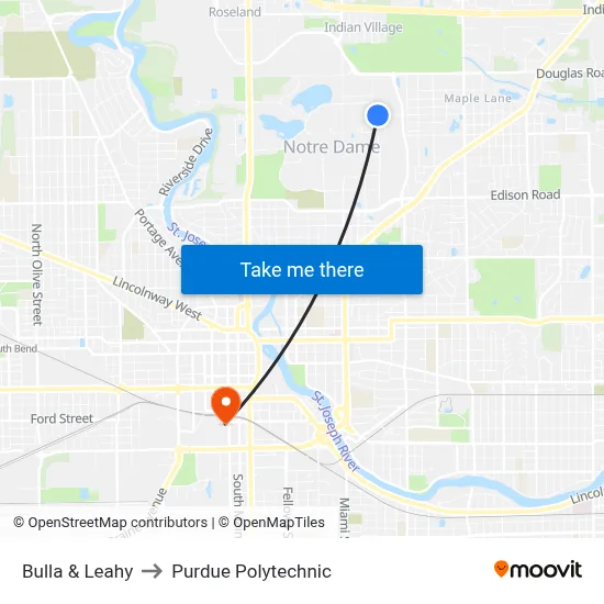 Bulla & Leahy to Purdue Polytechnic map