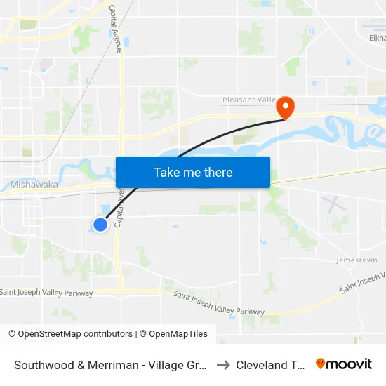 Southwood & Merriman - Village Green to Cleveland Twp map