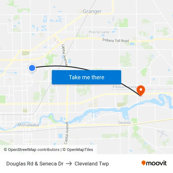 Douglas Rd & Seneca Dr to Cleveland Twp map
