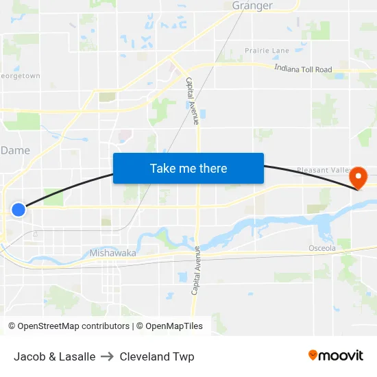 Jacob & Lasalle to Cleveland Twp map