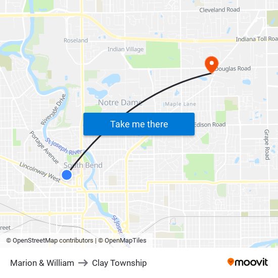 Marion & William to Clay Township map