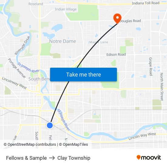 Fellows & Sample to Clay Township map