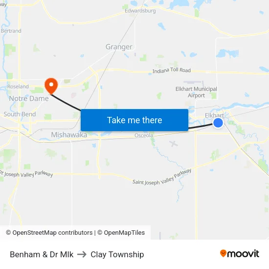 Benham & Dr Mlk (Out) to Clay Township map