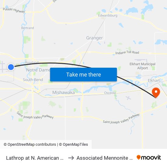 Lathrop at N. American Signs/Mccormick to Associated Mennonite Biblical Seminary map