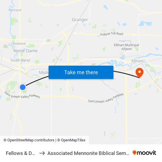 Fellows & Dean to Associated Mennonite Biblical Seminary map