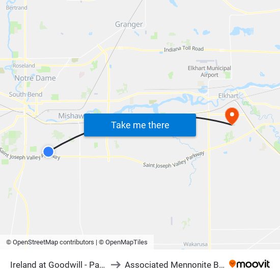 Ireland at Goodwill - Parkwood Plaza II to Associated Mennonite Biblical Seminary map