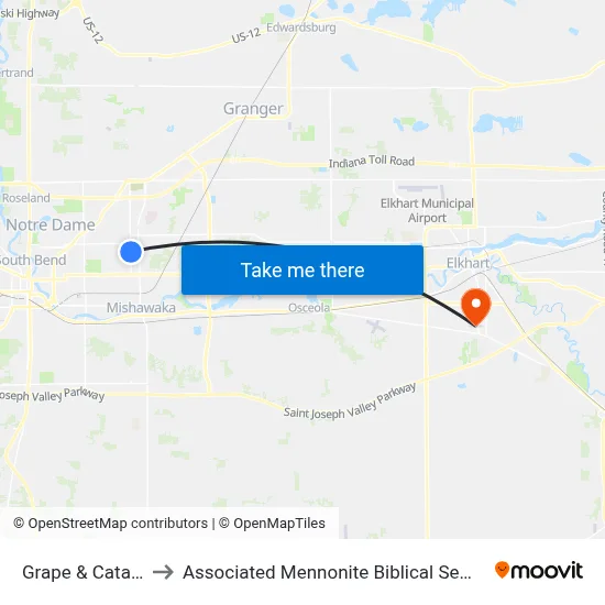 Grape & Catalpa to Associated Mennonite Biblical Seminary map