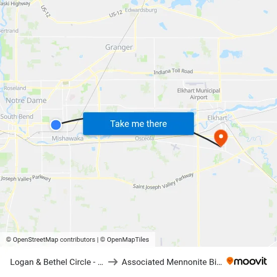 Logan & Bethel Circle - Bethel College to Associated Mennonite Biblical Seminary map