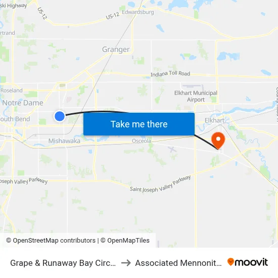 Grape & Runaway Bay Circle - Runaway Bay Apts. to Associated Mennonite Biblical Seminary map