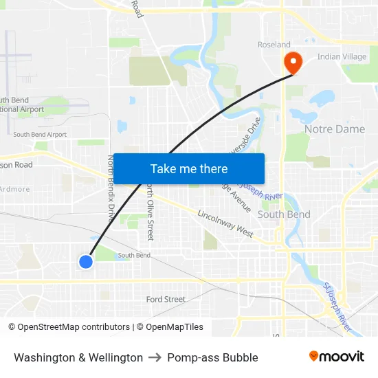 Washington & Wellington to Pomp-ass Bubble map