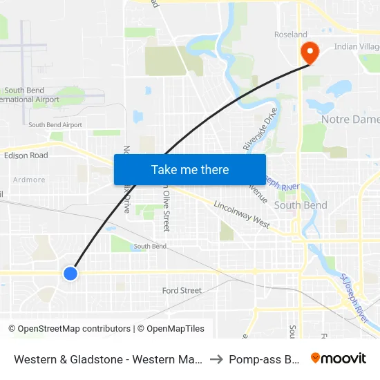 Western & Gladstone - Western Manor Apts. to Pomp-ass Bubble map