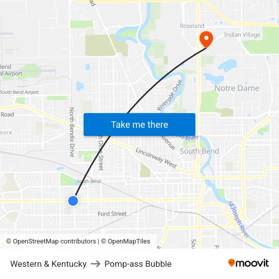 Western & Kentucky to Pomp-ass Bubble map