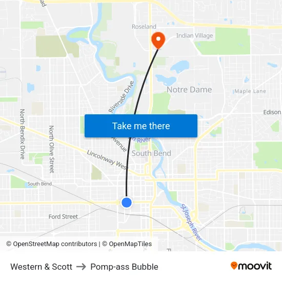 Western & Scott to Pomp-ass Bubble map