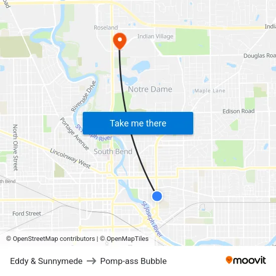 Eddy & Sunnymede to Pomp-ass Bubble map