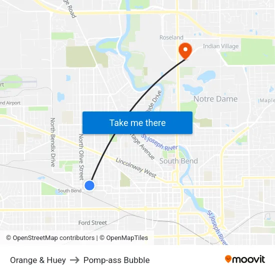 Orange & Huey to Pomp-ass Bubble map