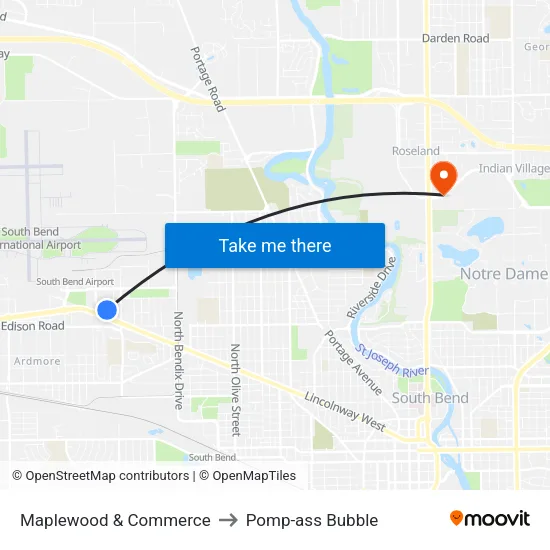 Maplewood & Commerce to Pomp-ass Bubble map