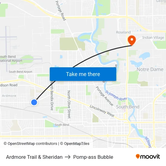Ardmore Trail & Sheridan to Pomp-ass Bubble map