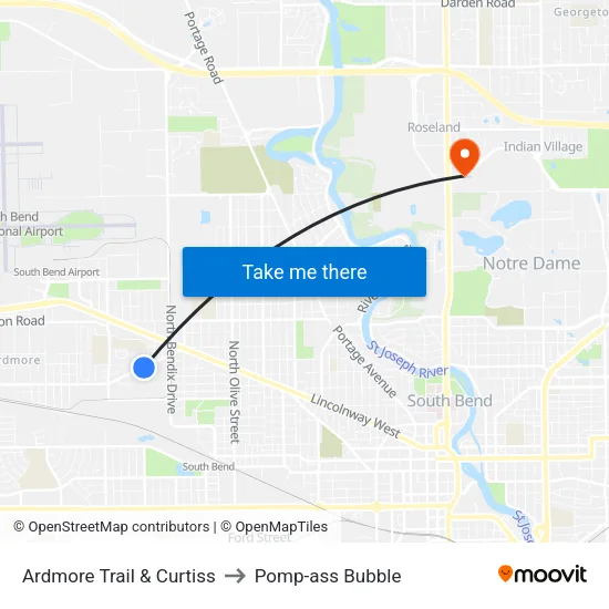 Ardmore Trail & Curtiss to Pomp-ass Bubble map
