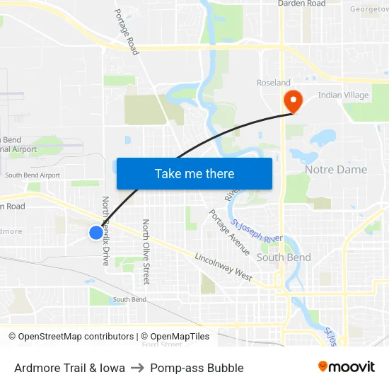Ardmore Trail & Iowa to Pomp-ass Bubble map