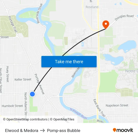 Elwood & Medora to Pomp-ass Bubble map