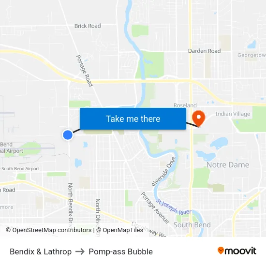 Bendix & Lathrop to Pomp-ass Bubble map