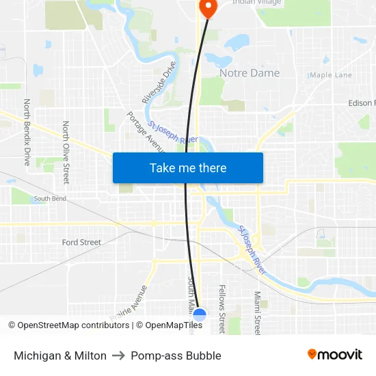 Michigan & Milton to Pomp-ass Bubble map