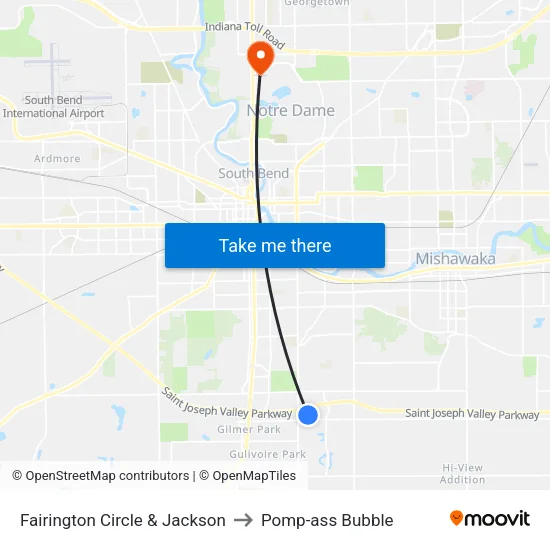 Fairington Circle & Jackson to Pomp-ass Bubble map