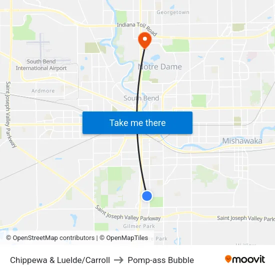 Chippewa & Luelde/Carroll to Pomp-ass Bubble map
