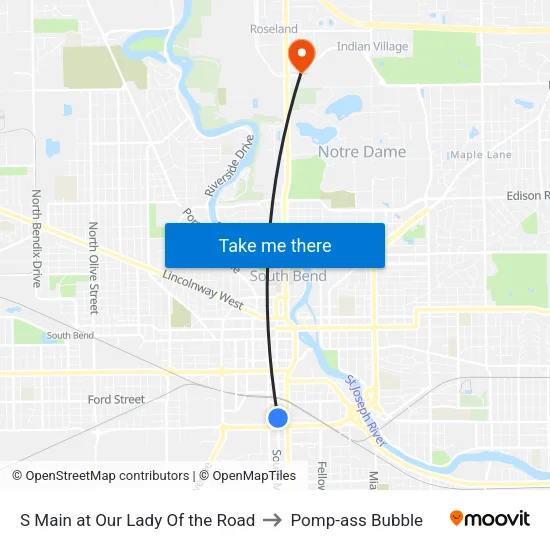 S Main at Our Lady Of the Road to Pomp-ass Bubble map