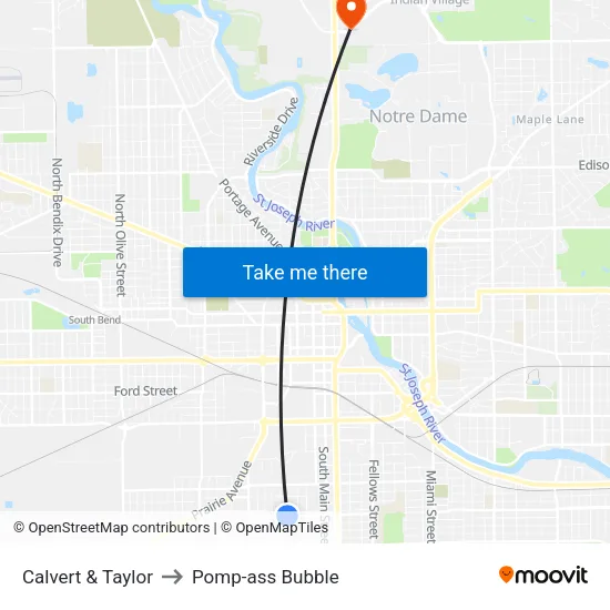 Calvert & Taylor to Pomp-ass Bubble map