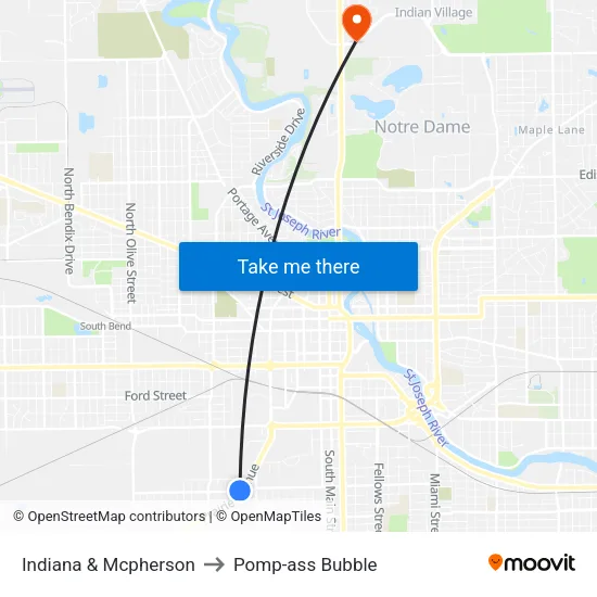 Indiana & Mcpherson to Pomp-ass Bubble map