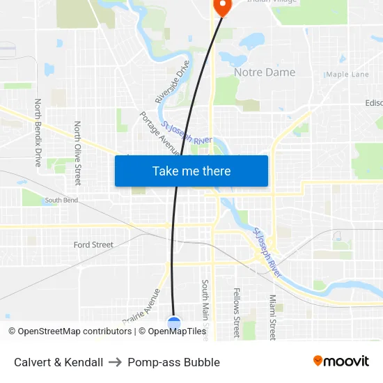 Calvert & Kendall to Pomp-ass Bubble map