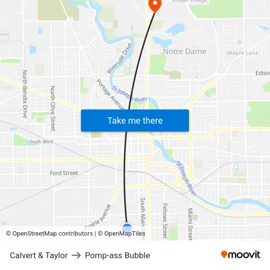 Calvert & Taylor to Pomp-ass Bubble map