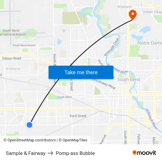Sample & Fairway to Pomp-ass Bubble map
