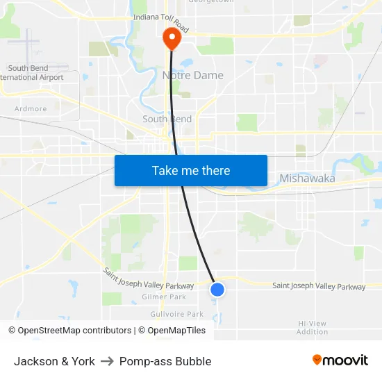 Jackson & York to Pomp-ass Bubble map