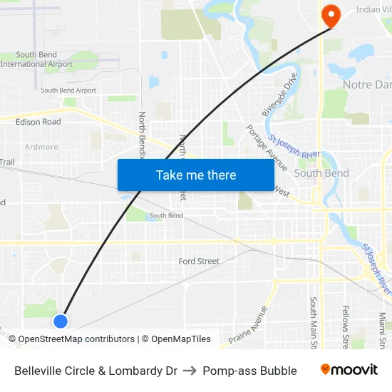 Belleville Circle & Lombardy Dr to Pomp-ass Bubble map