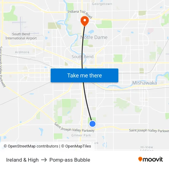 Ireland & High to Pomp-ass Bubble map