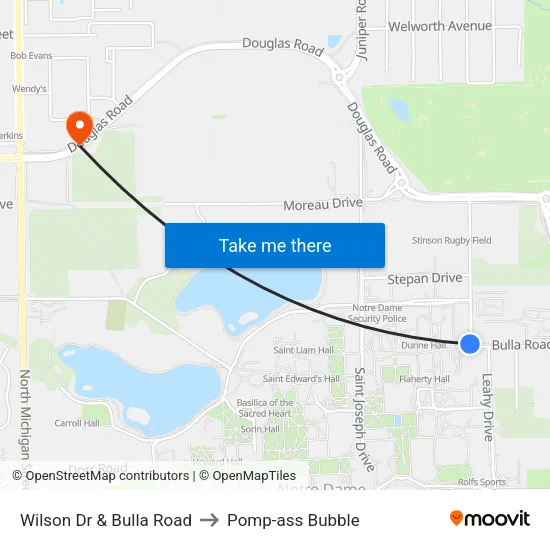 Wilson Dr & Bulla Road to Pomp-ass Bubble map