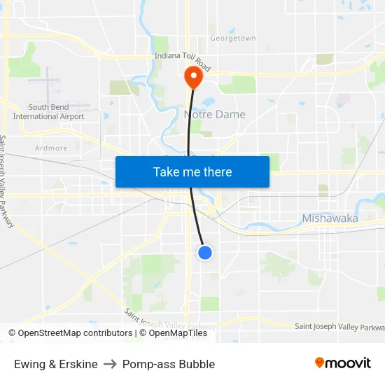 Ewing & Erskine to Pomp-ass Bubble map